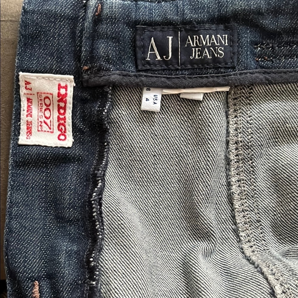 ARMANI JEANS Blue Denim Pencil Mini Skirt size small - Picture 9 of 13